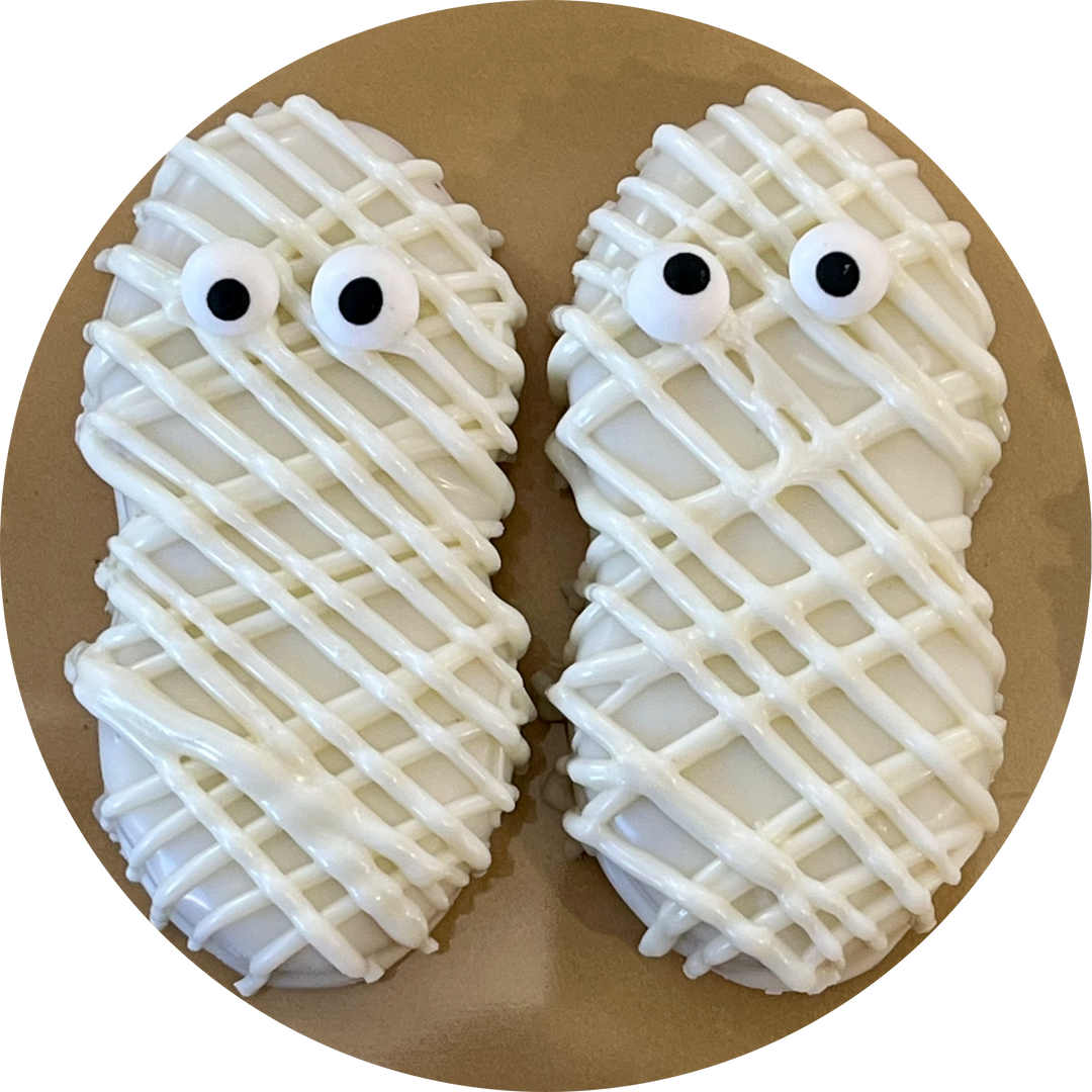 White Chocolate Mummy Nutter Butter Cookies