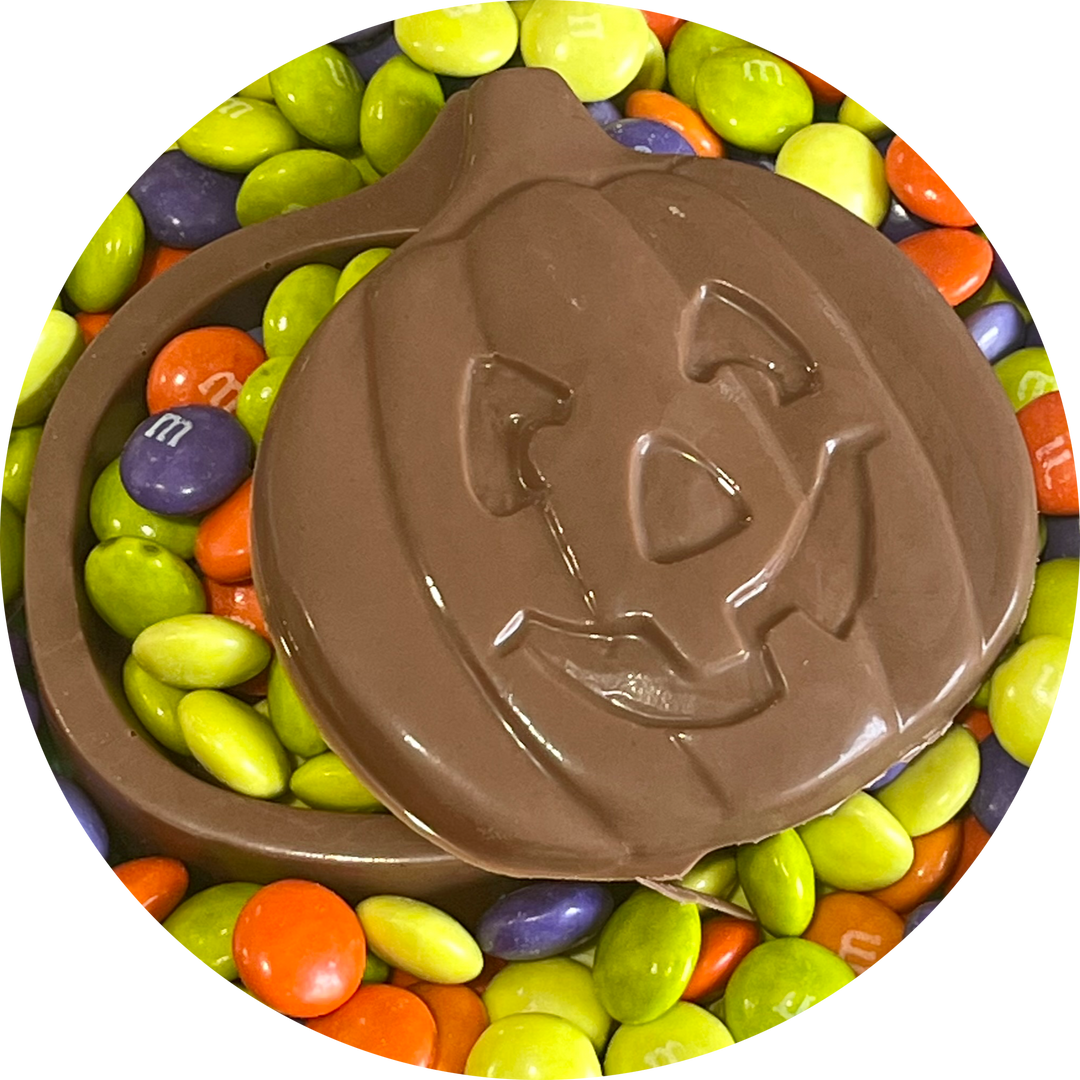 Jack-O-Lantern Box Filled With M&M's