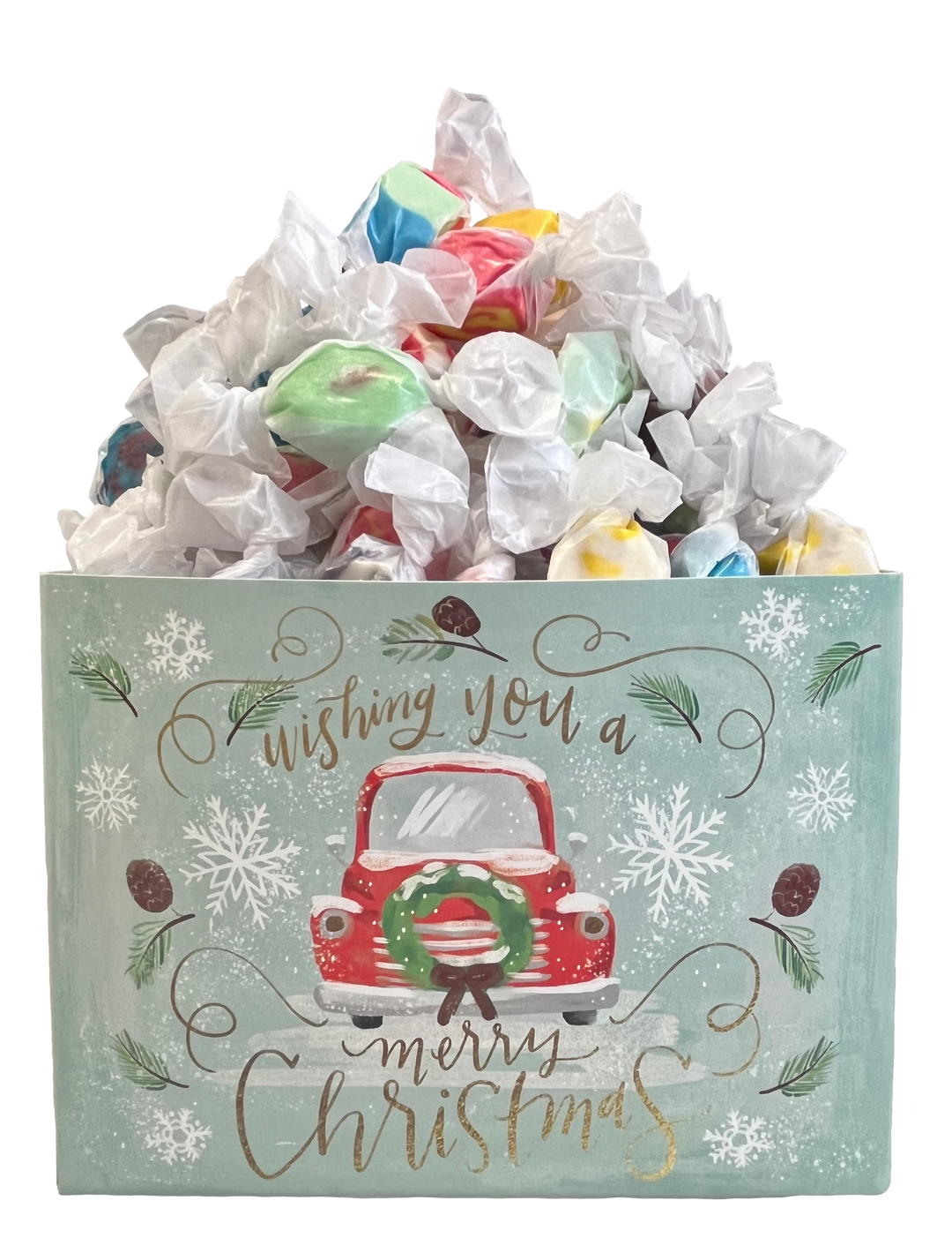 Red Truck Christmas Taffy Gift Basket