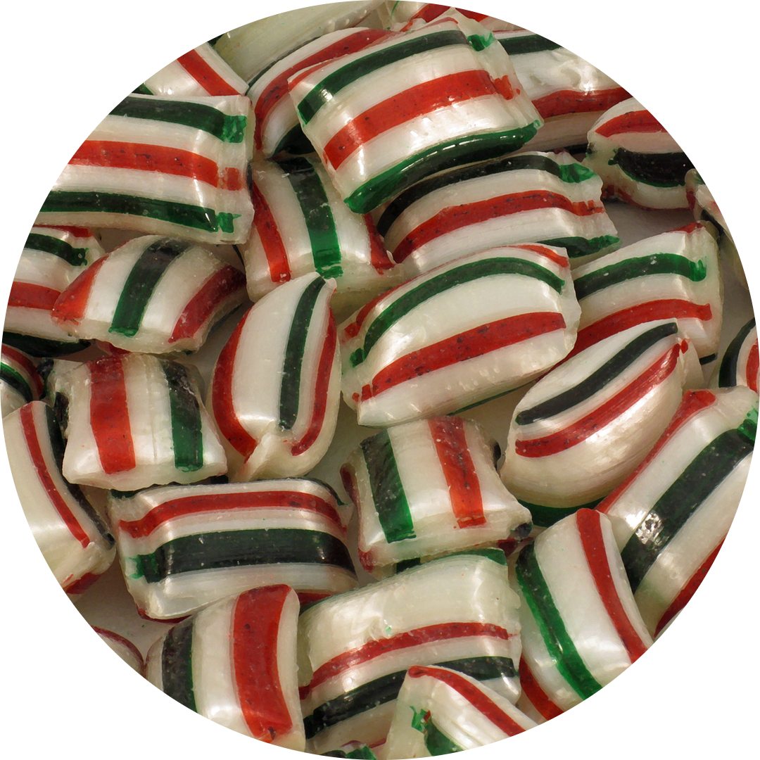 Red & Green Striped Mint Pillows