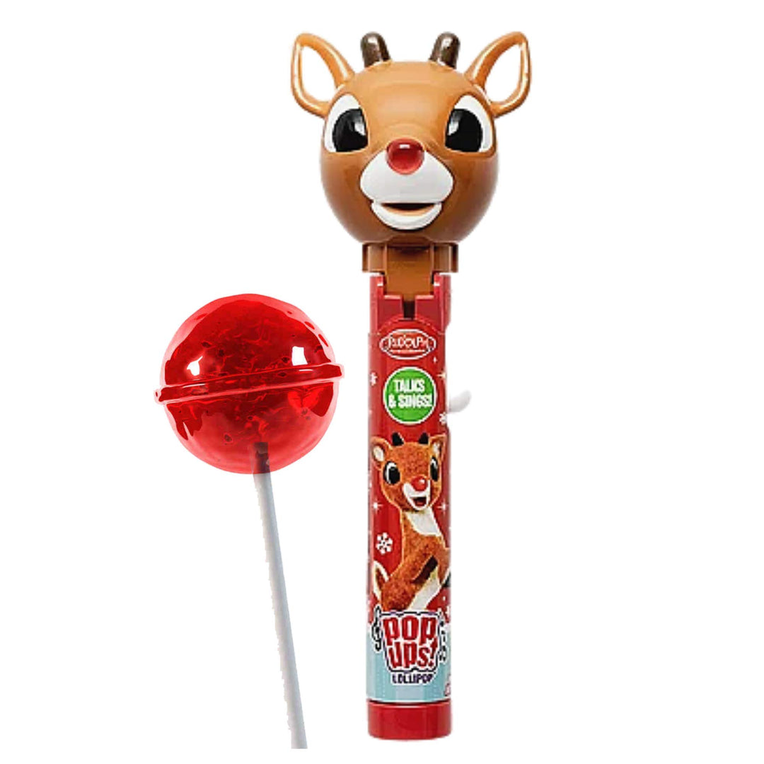 Singing & Talking Rudolph Pop Up Lollipop