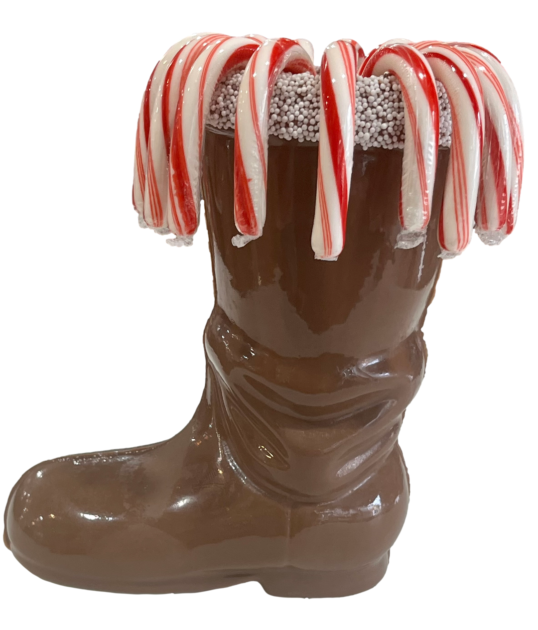 Santa Boot With Candy Canes