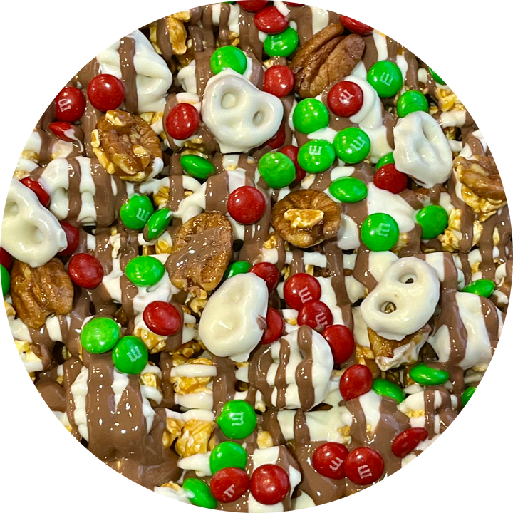 Christmas Turtle Crunch Popcorn